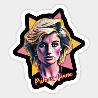 Princess Diana 80s Retro Aesthetic Sticker